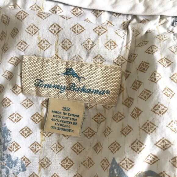 Tommy Bahama 9 Inch Tencel Blend Chino Shorts Men Size 33 Brown Golf Casual EUC - Picture 3 of 14